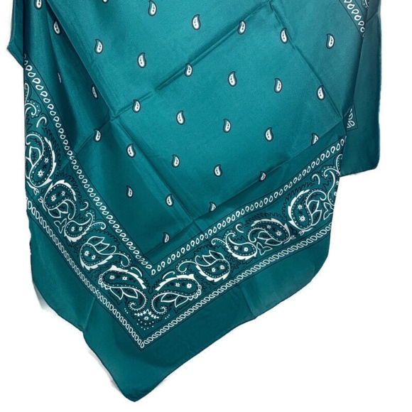 Wyoming Traders Wild Rag 100% Silk Bandana Western Scarf 34.5" - FOREST - Picture 1 of 2